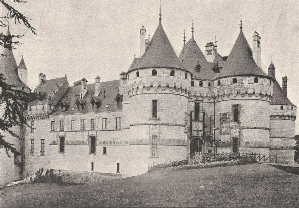 HAUTE- MARNE. Chaumont. Façade du Chateau 1895 old antique print picture